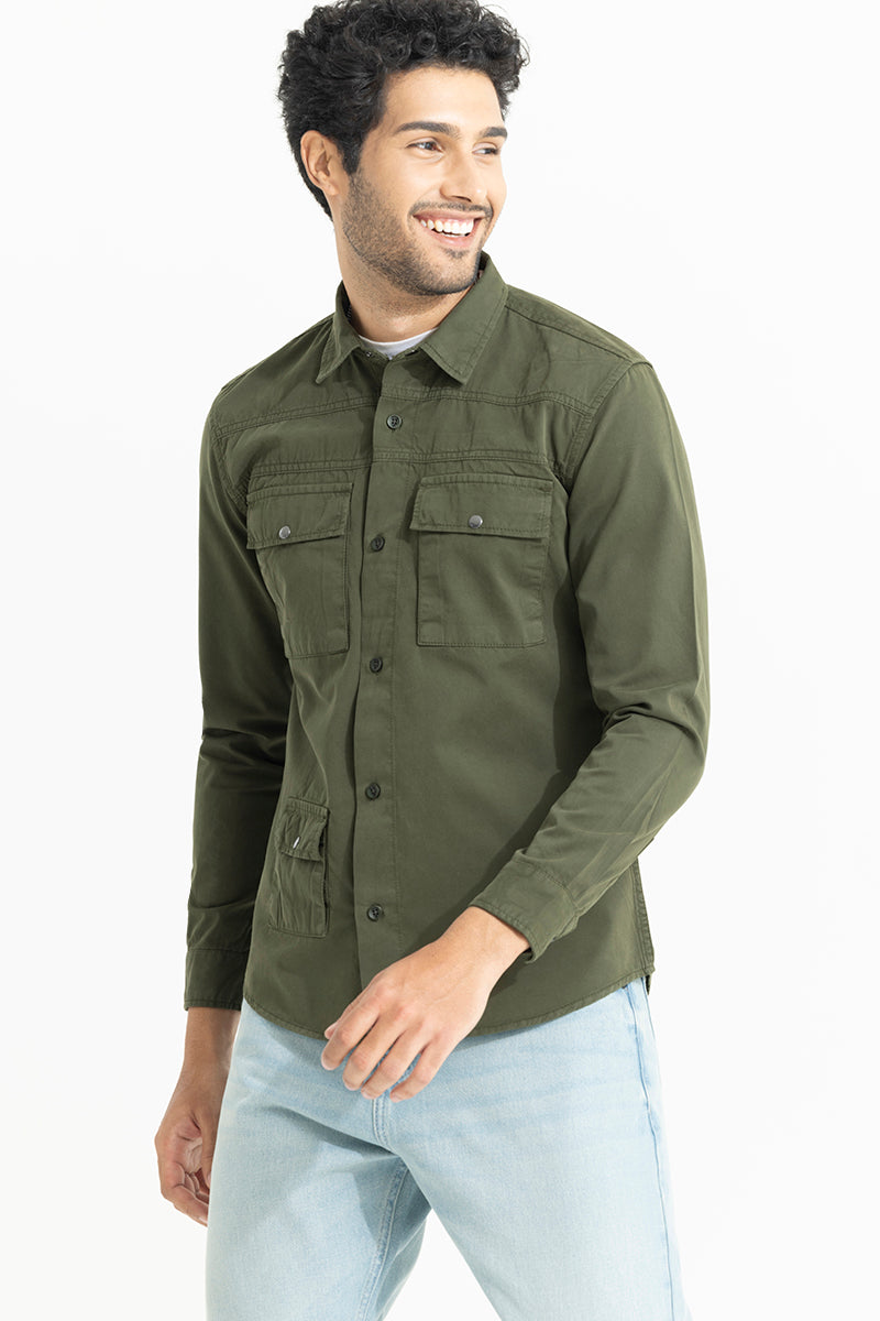 Olive Denim Shirt with Dark Green Shirt Outfits For Men In Their 20s (9  ideas & outfits) | Lookastic